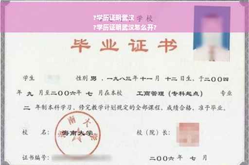 ?学历证明武汉
?学历证明武汉怎么开?