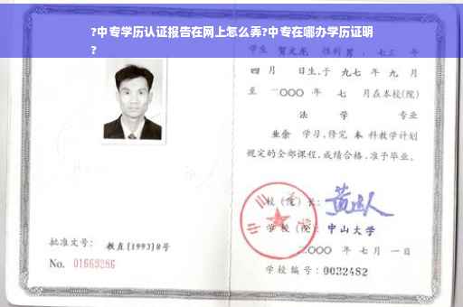 ?中专学历认证报告在网上怎么弄?中专在哪办学历证明
?