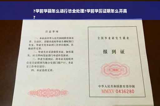 ?学前学籍怎么进行毕业处理?学前学历证明怎么开具
?