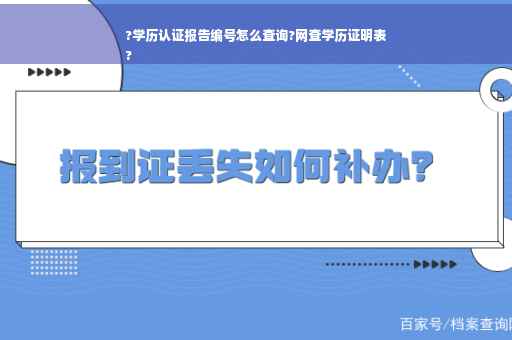 ?学历认证报告编号怎么查询?网查学历证明表
?