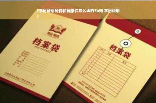 ?学历证明原件和复印件怎么弄的?b站 学历证明
?