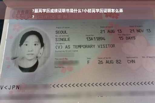 ?最高学历成绩证明书是什么?小初高学历证明怎么弄
?