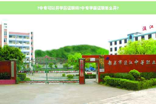 ?中专可以开学历证明吗?中专学籍证明怎么开?