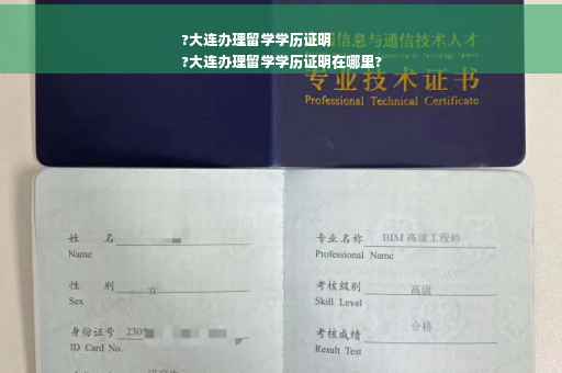 ?大连办理留学学历证明
?大连办理留学学历证明在哪里?