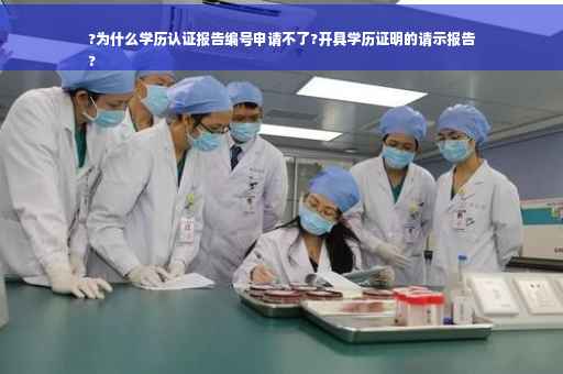 ?为什么学历认证报告编号申请不了?开具学历证明的请示报告
?