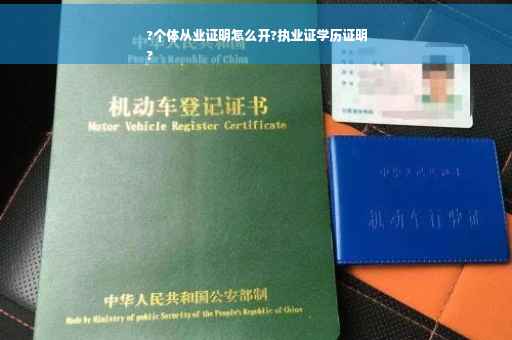 ?个体从业证明怎么开?执业证学历证明
?