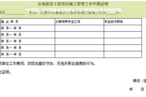 ?学信网上的学历查询证明怎么打印?学信网的英文学历证明
?