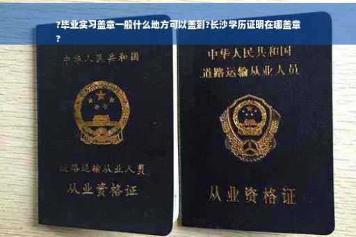 ?毕业实习盖章一般什么地方可以盖到?长沙学历证明在哪盖章
?