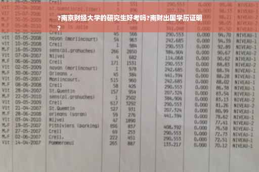?南京财经大学的研究生好考吗?南财出国学历证明
?