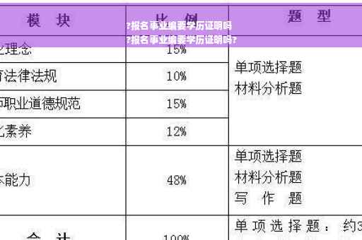 ?报名事业编要学历证明吗
?报名事业编要学历证明吗?