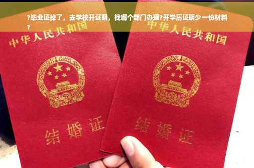 ?毕业证掉了，去学校开证明，找哪个部门办理?开学历证明少一份材料
?