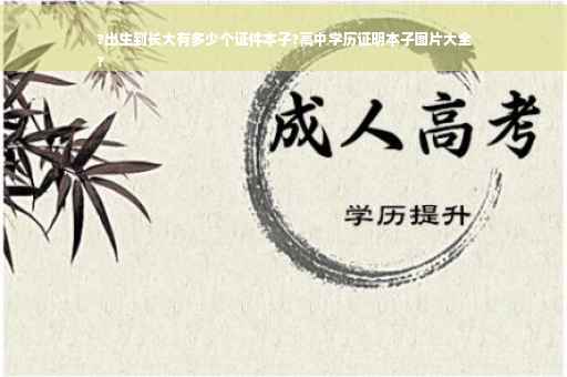 ?出生到长大有多少个证件本子?高中学历证明本子图片大全
?