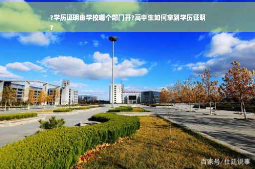 ?学历证明由学校哪个部门开?高中生如何拿到学历证明
?