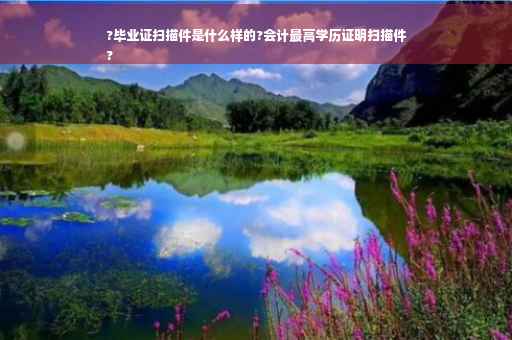 ?毕业证扫描件是什么样的?会计最高学历证明扫描件
?