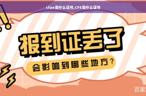 cfae是什么证书,CFE是什么证书