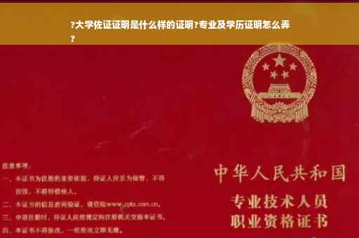 ?大学佐证证明是什么样的证明?专业及学历证明怎么弄
?