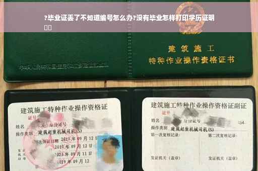 ?毕业证丢了不知道编号怎么办?没有毕业怎样打印学历证明
⚡️