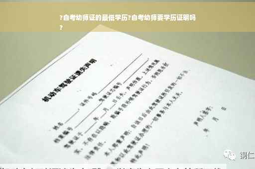 ?自考幼师证的最低学历?自考幼师要学历证明吗
?