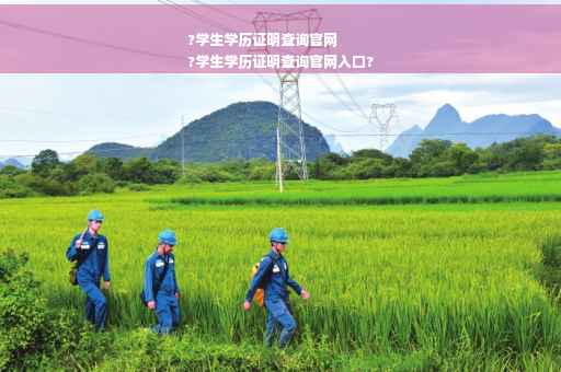 ?学生学历证明查询官网
?学生学历证明查询官网入口?