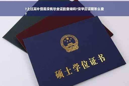 ?上过高中但是没有毕业证能查询吗?没学历证明怎么查
?
