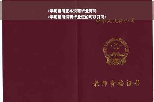 ?学历证明正本没有毕业有吗
?学历证明没有毕业证的可以开吗?