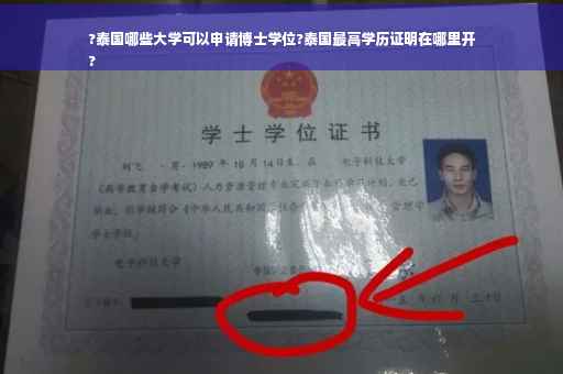 ?泰国哪些大学可以申请博士学位?泰国最高学历证明在哪里开
?