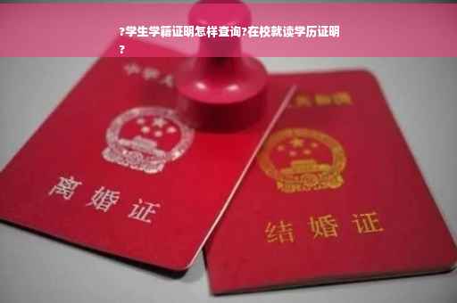 ?学生学籍证明怎样查询?在校就读学历证明
?