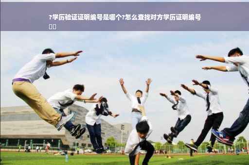 ?学历验证证明编号是哪个?怎么查找对方学历证明编号
⚡️