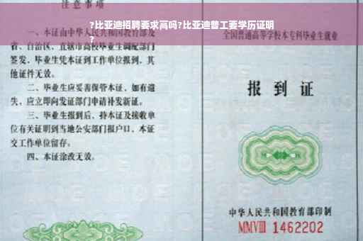 ?比亚迪招聘要求高吗?比亚迪普工要学历证明
?