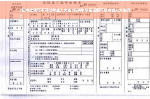 ?初中文凭可不可以考成人大专?有初中学历证明可以考成人大专吗
?