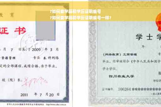 ?如何查学籍和学历证明编号
?如何查学籍和学历证明编号一样?