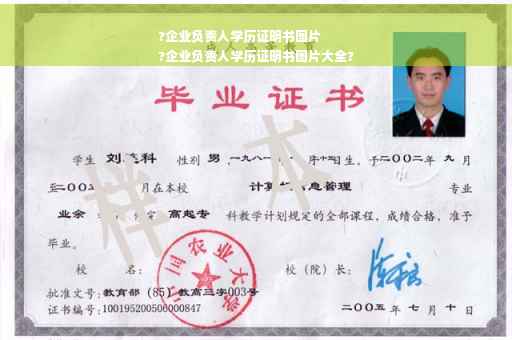 ?企业负责人学历证明书图片
?企业负责人学历证明书图片大全?