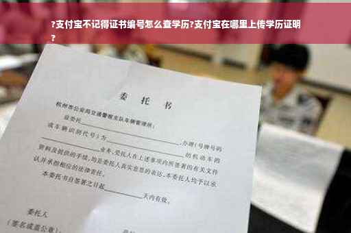 ?支付宝不记得证书编号怎么查学历?支付宝在哪里上传学历证明
?