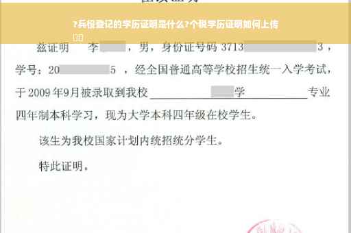 ?兵役登记的学历证明是什么?个税学历证明如何上传
⚡️