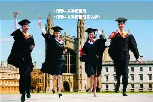 ?打印中文学历证明
?打印中文学历证明怎么弄?