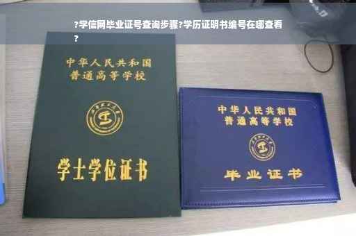 ?学信网毕业证号查询步骤?学历证明书编号在哪查看
?