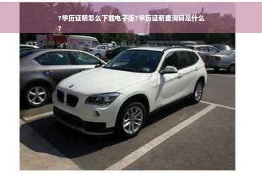 ?学历证明怎么下载电子版?学历证明查询码是什么
?