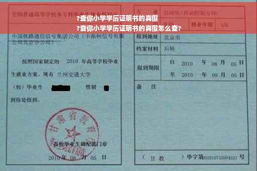 ?查你小学学历证明书的真假
?查你小学学历证明书的真假怎么查?