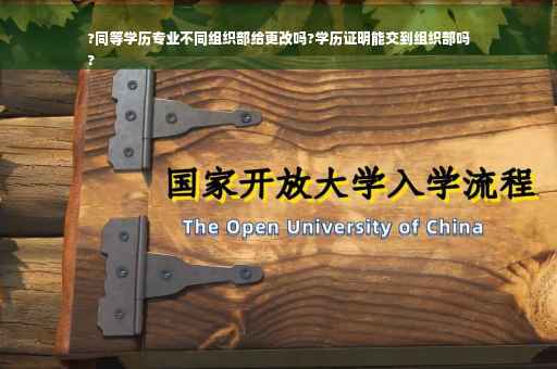 ?同等学历专业不同组织部给更改吗?学历证明能交到组织部吗
?