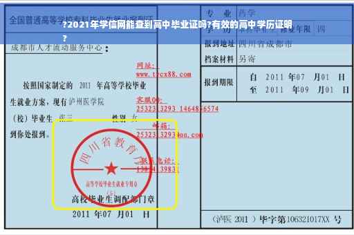 ?2021年学信网能查到高中毕业证吗?有效的高中学历证明
?