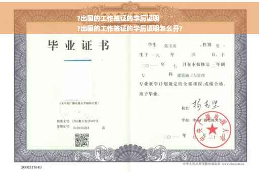 ?出国的工作签证的学历证明
?出国的工作签证的学历证明怎么开?