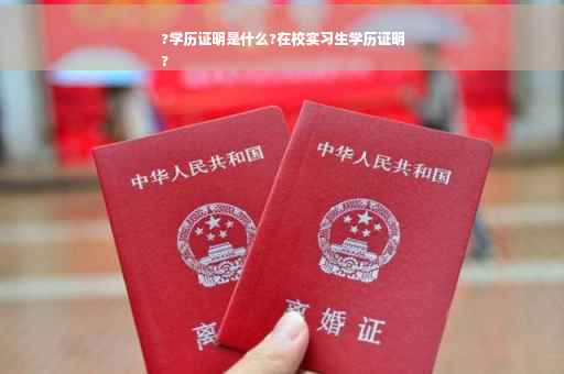 ?学历证明是什么?在校实习生学历证明
?