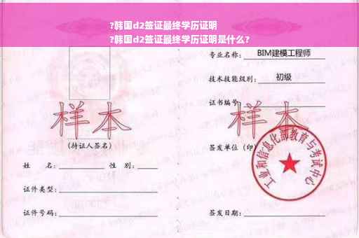 ?韩国d2签证最终学历证明
?韩国d2签证最终学历证明是什么?