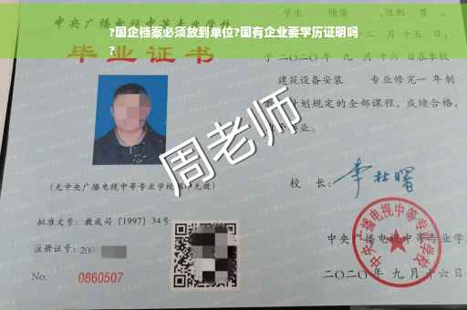 ?国企档案必须放到单位?国有企业要学历证明吗
?