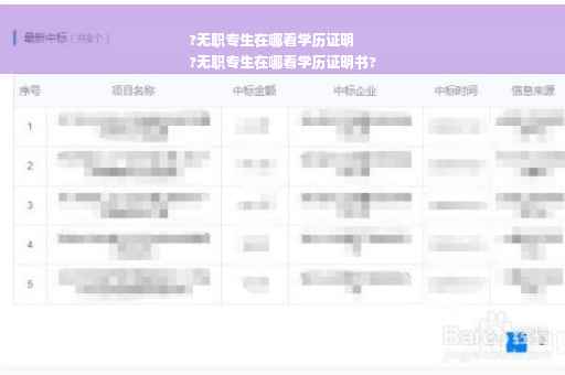 ?无职专生在哪看学历证明
?无职专生在哪看学历证明书?