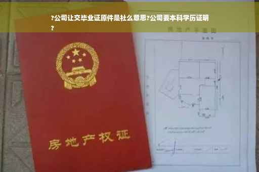 ?公司让交毕业证原件是社么意思?公司要本科学历证明
?