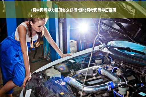 ?高中同等学力证明怎么获得?湖北高考同等学历证明
?