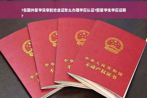 ?在国外留学没拿到毕业证怎么办理学历认证?假留学生学历证明
?