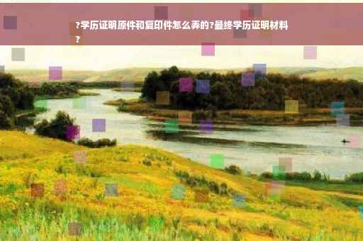 ?学历证明原件和复印件怎么弄的?最终学历证明材料
?