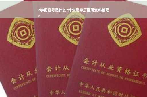 ?学历证号是什么?什么是学历证明资料编号
?